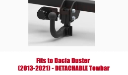 Detachable Swan Neck Tow Bar For Dacia Duster I & II(2013-2021) D-015