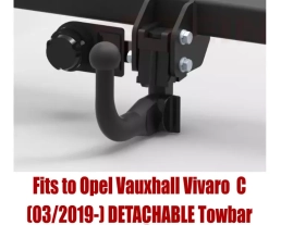 Detachable Swan Neck Tow Bar For VAUXHALL Vivaro C (L1/XS/Compact) (L2/M/Standard) (L3/XL/Long) (2019-) T-184