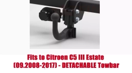 Detachable Swan Neck Tow Bar For Citroen C5 Estate 2008-2017 C-040
