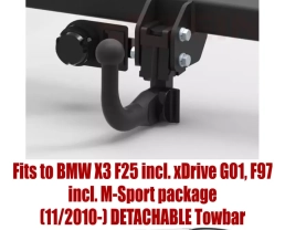 Detachable Swan Neck Tow Bar For BMW X3 (F25,F97,G01) (2010-) B-099