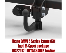 Detachable Swan Neck Tow Bar For BMW 5 Series G31 Estate (2017-) B-083