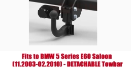 Detachable Swan Neck Tow Bar For BMW 5 Series 4D E60 (2003-2010) B-054