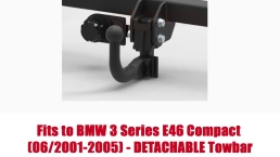 Detachable Swan Neck Tow Bar For BMW 3 E46 Compact (01-05) B-069