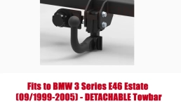 Detachable Swan Neck Tow Bar For BMW 3 E46 Estate (99-05) B-069