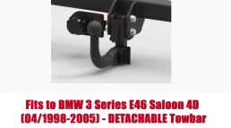 Detachable Swan Neck Tow Bar For BMW 3 E46 Saloon (98-05) B-069