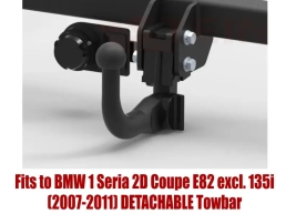 Detachable Swan Neck Tow Bar For BMW 1 E82 2D Coupe (2007-2011) B-046