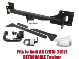 Detachable Swan Neck Tow Bar For Audi A8 4D (Quattro)  (incl. long) (2010-17) A-105