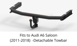 Detachable Swan Neck Tow Bar For Audi A6 (4G2, 4GC, C7) 4D (also Quattro) (2010-2018) A-099