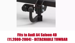 Detachable Swan Neck Tow Bar For Audi A4 Saloon (incl. Quattro) (2000-2004) A-084