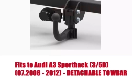 Detachable Swan Neck Tow Bar For Audi Sportback 3D (2008-2012) A-067