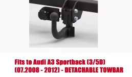 Detachable Swan Neck Tow Bar For Audi Sportback 5D (2008-2013) A-067