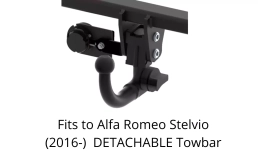 Detachable Swan Neck Tow Bar For Alfa Romeo Stelvio 2WD / 4WD (2016-2025) A-044