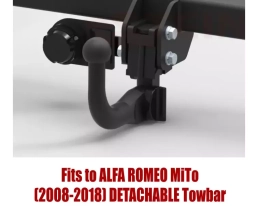 Detachable Swan Neck Tow Bar For Alfa Romeo MITO(2008-2018) F-125