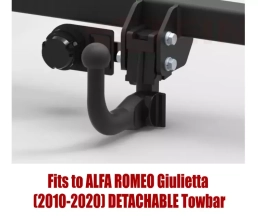 Detachable Swan Neck Tow Bar For Alfa Romeo Giulietta (excl. AdBlue) (excl. Quadrifoglio) (excl. Veloce) (excl. Sprint) (2010-2020) A-042