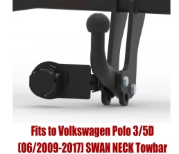 Swan Neck Tow Bar For Volkswagen Polo 3/5D (2009-2017) V-107