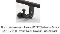 Swan Neck Tow Bar For Volkswagen Passat 4D/Estate Alltrack (B7) / (3C) B7 3C (2010-14) V-143