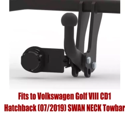 Swan Neck Tow Bar For VW Golf VIII (CD1) Hatchback (2019-) V-076