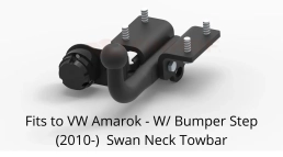 Swan Neck Tow Bar For Volkswagen Amarok Pickup (bumper with step) (2010-22) V-020