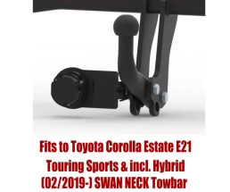 Swan Neck Tow Bar For TOYOTA Corolla (E21) (Touring Sports / Estate) (incl. Hybrid) (incl. version with smart opener) (2019-) T-134