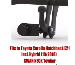 Swan Neck Tow Bar For TOYOTA Corolla 5D E21 (incl. Hybrid) (2018-) T-136