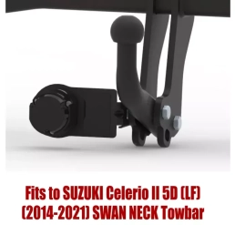 Swan Neck Tow Bar For SUZUKI Celerio II 5D (LF) (2014-2021) S-380