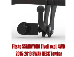 Swan Neck Tow Bar For SSANGYONG Tivoli excl. 4WD (2015-2019) S-464