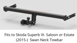 Swan Neck Tow Bar For Skoda Superb III Sedan or Estate (incl. 4WD) (incl. AdBlue) (2015-) V-148