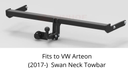 Swan Neck Tow Bar For Volkswagen Arteon 5D (incl. R Line) (incl. 4 motion) (incl. AdBlue) (2017-) V-148