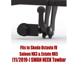 Swan Neck Tow Bar For SKODA Octavia IV Estate/Saloon (NX3) (incl 4WD)  (incl. version with smart opener ) (2019-) S-350