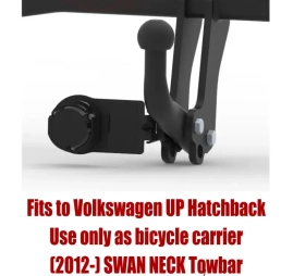 Swan Neck Tow Bar For Volkswagen UP 3/5D (Use only as bicycle carrier) (2012-) V-160