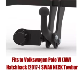 Swan Neck Tow Bar For Volkswagen Polo VI AW Hatchback (2017-) V-158