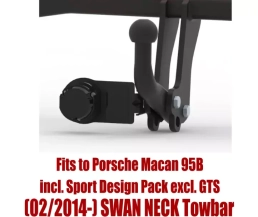 Swan Neck Tow Bar For PORSCHE Macan (95B) (incl. Sport Design Pack) (excl. GTS) (2014-) P-202