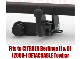 Detachable Swan Neck Tow Bar For CITROEN Berlingo II & III (2008-) C-024