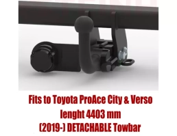 Detachable Swan Neck Tow Bar For TOYOTA ProAce City & Verso (2019-) C-024