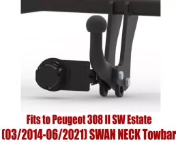 Swan Neck Tow Bar For PEUGEOT 308 II SW Estate (2014-2021) P-056