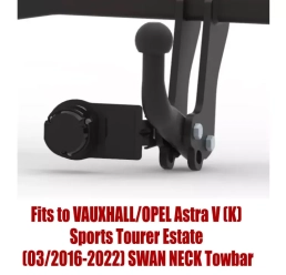 Swan Neck Tow Bar For Vauxhall Astra Estate (2016-2022) O-101