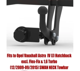 Swan Neck Tow Bar For VAUXHALL Astra IV J Hatchback (2009-2015) O-142