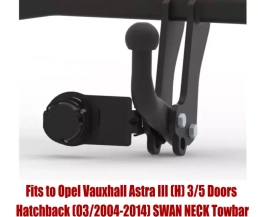 Swan Neck Tow Bar For VAUXHALL Astra III H 3/5D (2004-2014) O-116