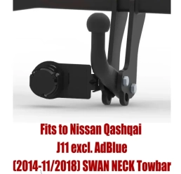Swan Neck  Tow Bar For NISSAN Qashqai J11 (2014-2018) N-096