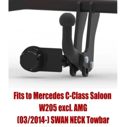 Swan Neck Tow Bar For MERCEDES C-Class Saloon W205 (excl. AMG) (2014-) M-140