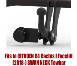 Swan Neck Tow Bar For CITROEN C4 Cactus I Facelift (2018-) C-051