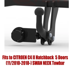 Swan Neck Tow Bar For Citroen C4 II Hatchback (2010-2018) C-043