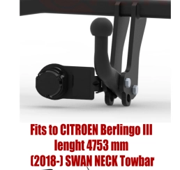 Swan Neck Tow Bar For CITROEN Berlingo III  XL (2018-) C-059