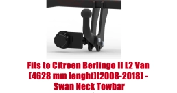 Swan Neck Tow Bar For Citroen Berlingo L2 Van 4628 mm lenght 2008-2018 C-015