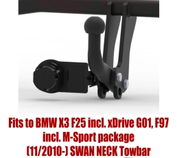 Swan Neck Tow Bar For BMW X3 (F25,F97,G01) (2010-) B-098