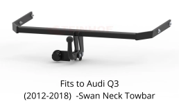Swan Neck Tow Bar For Audi Q3 (8UB/8UG) (incl. Quattro) (2011-2018) A-096