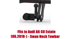 Swan Neck Tow Bar For Audi A6 (C8, 4A5) Estate (incl. Quattro) (incl. 4WD) (incl. version with smart opener) (incl. S-Line) (incl. MHEV) (2018-) A-113