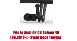 Swan Neck Tow Bar For Audi A6 (C8, 4A2) 4D (incl. Quattro) (incl. 4WD) (incl. version with smart opener) (incl. S-Line) (incl. MHEV) (4A2)(2018-) A-113