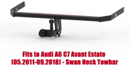 Swan Neck Tow Bar For Audi A6 (4G5, 4GD, C7) Estate (also Quattro) (2011-2018) A-098
