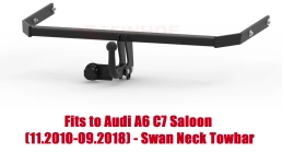 Swan Neck Tow Bar For Audi A6 (4G2, 4GC, C7) 4D (also Quattro) (2010-2018) A-098